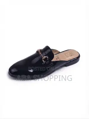 Handmade Mirror Face Half Cut Shoe