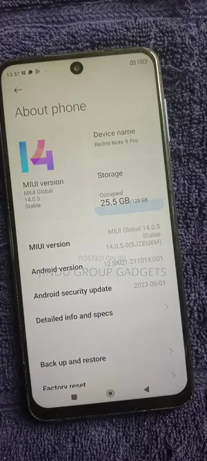 Xiaomi Redmi Note 9 Pro 128 GB Blue