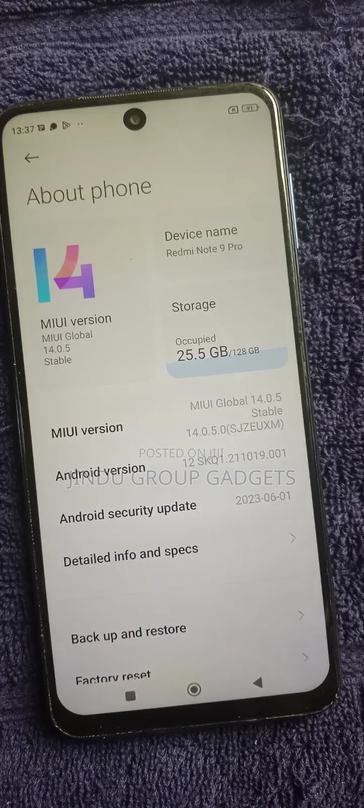 Xiaomi Redmi Note 9 Pro 128 GB Blue