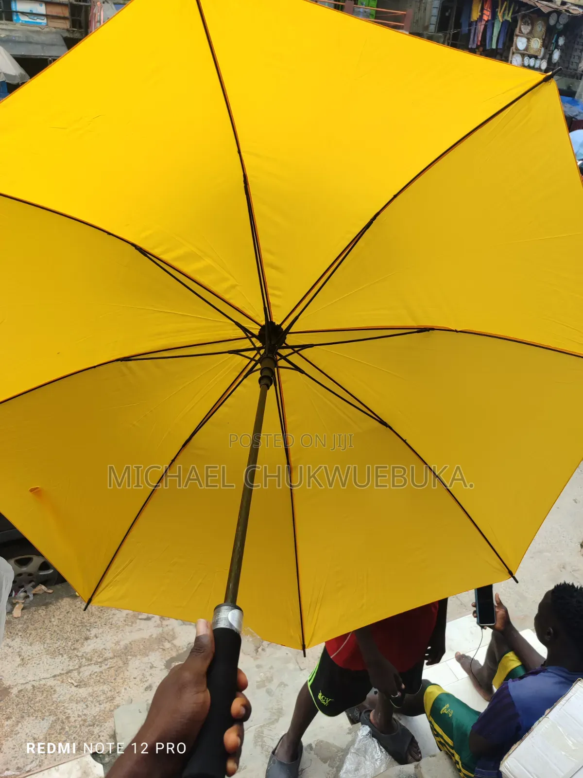 Foam Handle Umbrella Yellow