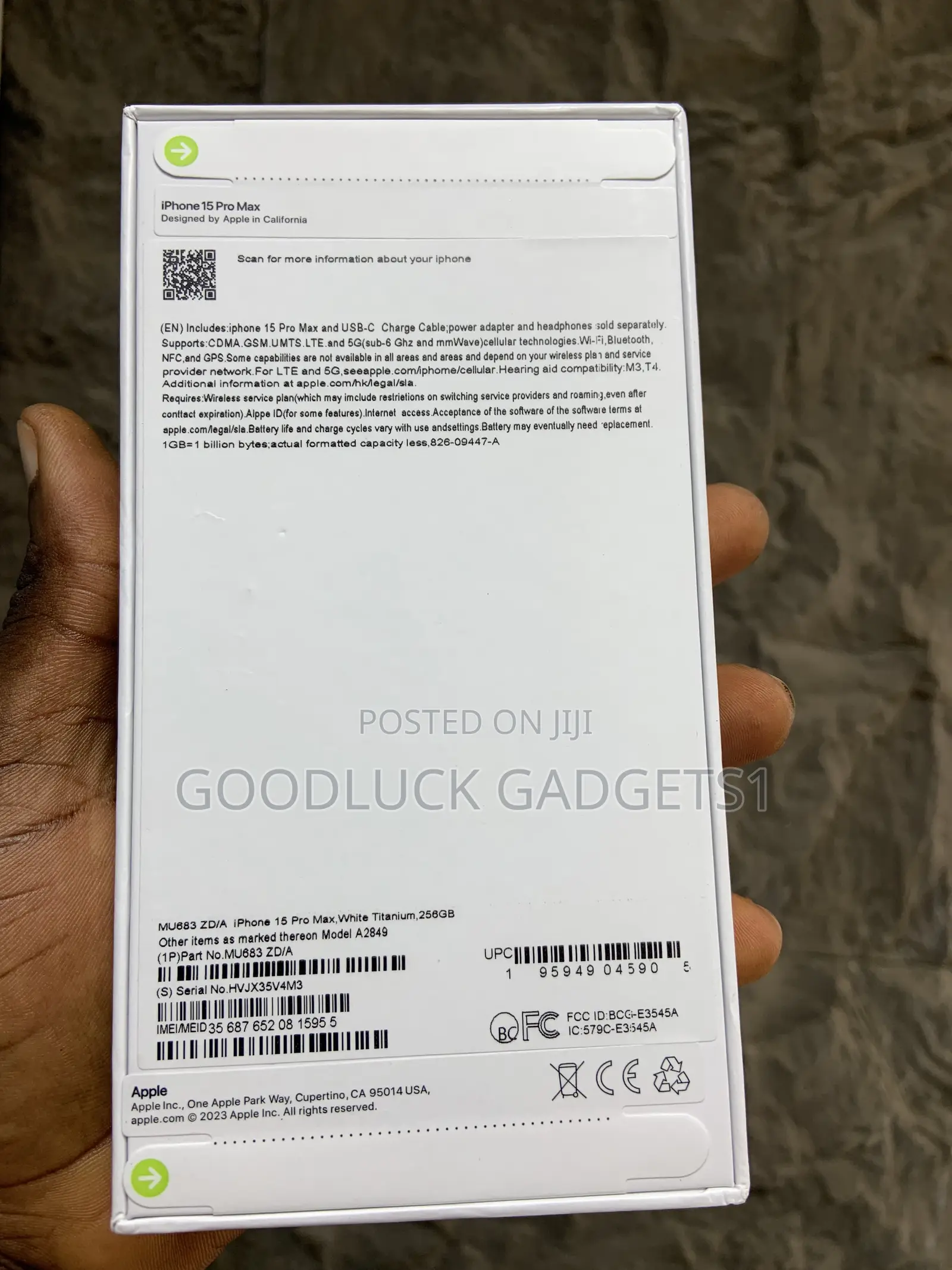 New Apple iPhone 15 Pro Max 256 GB White