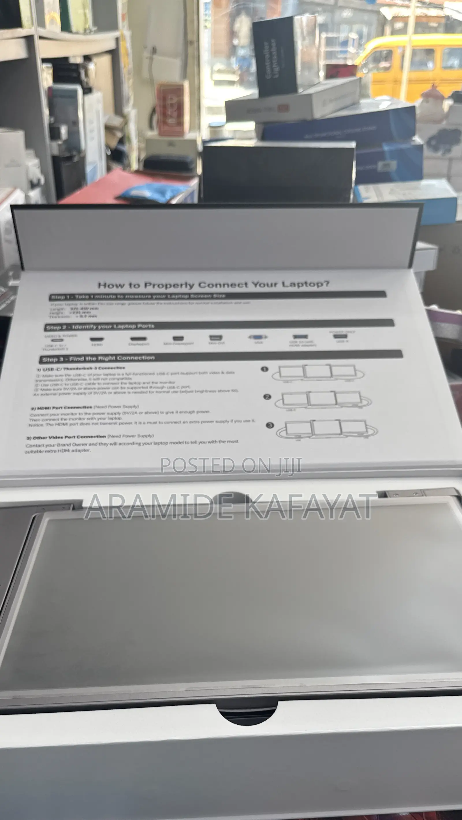 Portable Tri-Screen for Laptops 15 Inches