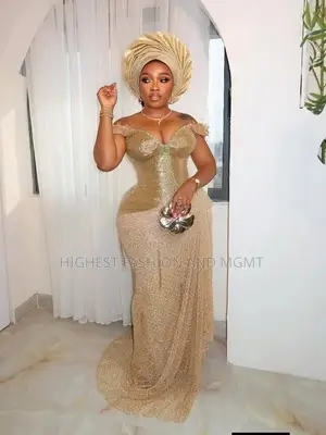 Luxury Metallic Gold Beaded Corset Bridal Gown
