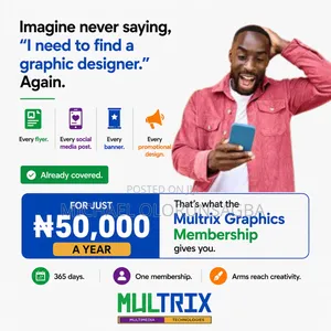 Get 1 Year Graphics Design for 1 Time Payment for #50,000