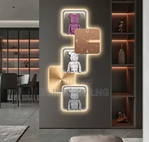 Light Large Wall Clock Living Room