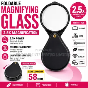 Foldable Magnifying Glass 2.5x 58mm