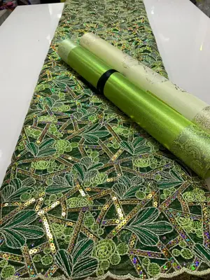Sequin Lace Fabric | Premium Party Asoebi Material