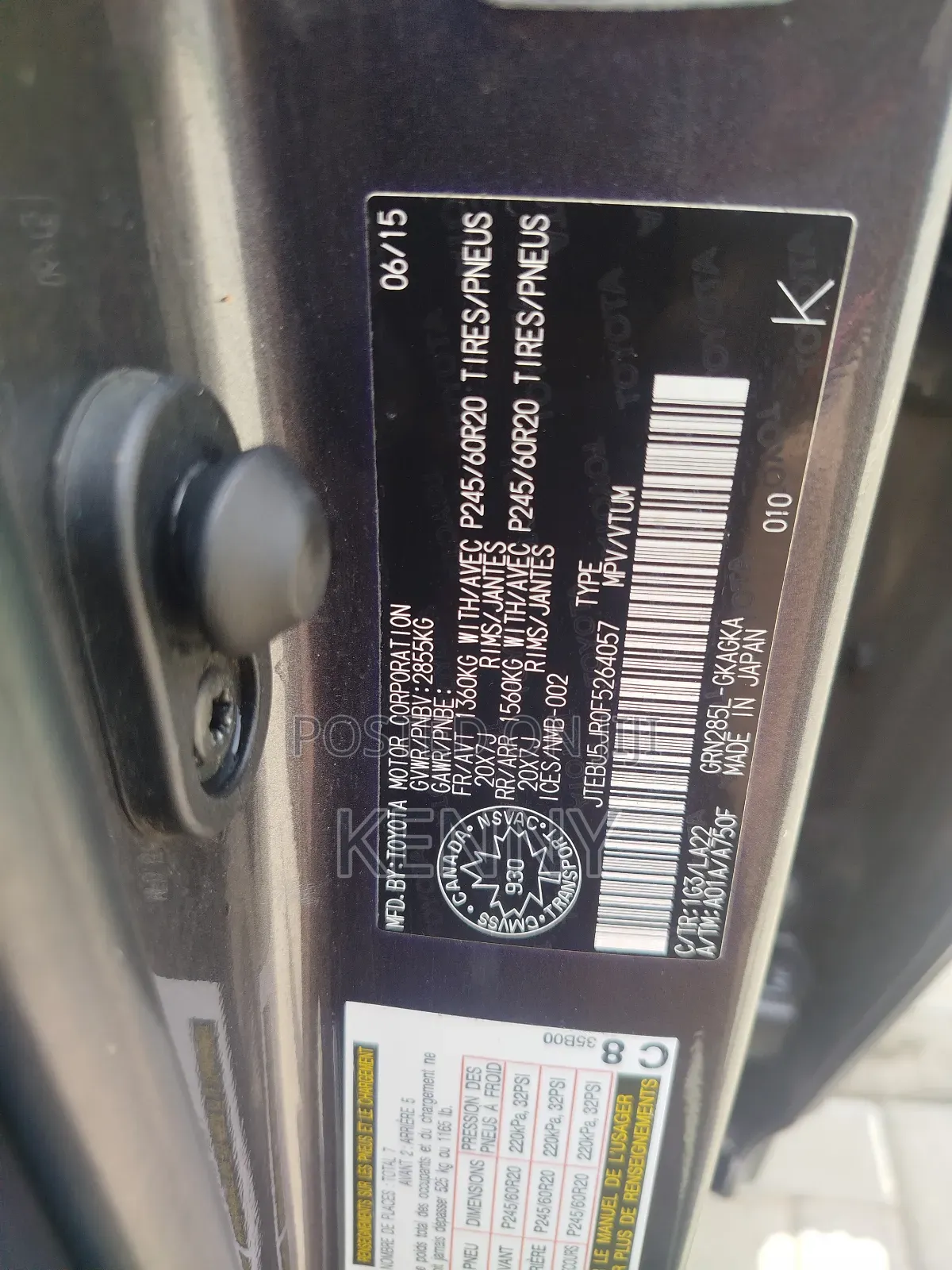 Toyota 4-Runner 2015 Gray