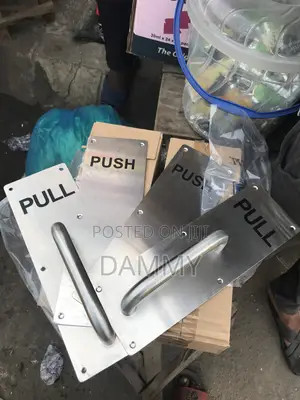 Set of Commercial-Grade Stainless Steel Push and Pull