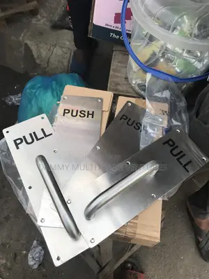 Set of Commercial-Grade Stainless Steel Push and Pull