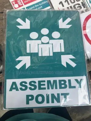 Site Safety Sign Features Mandatory Ppe Icons For Helmets