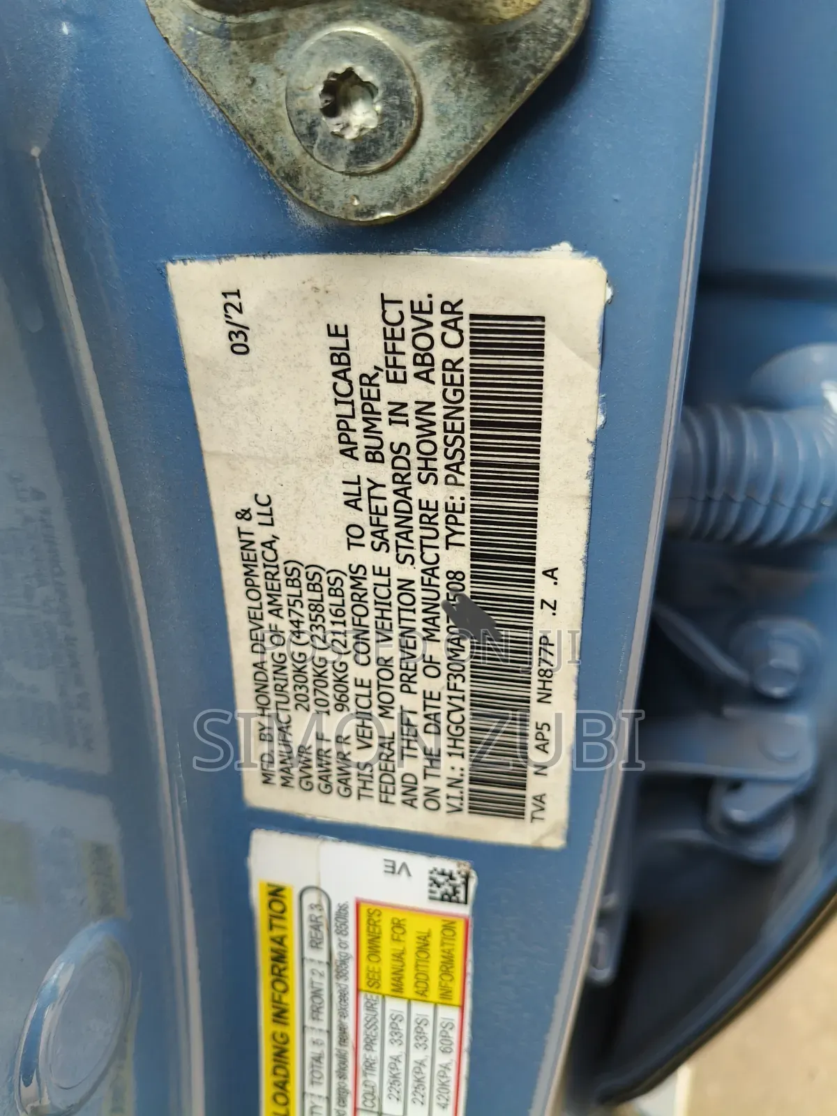 Honda Accord 2021 Blue