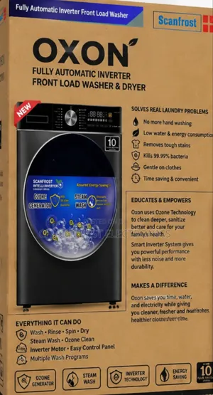 Scanfrost Ozone Steam, Inverter Germ Killer, Wash Dryer Combo Machine