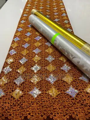 Sequin Lace Fabric | Premium Bridal Asoebi Material