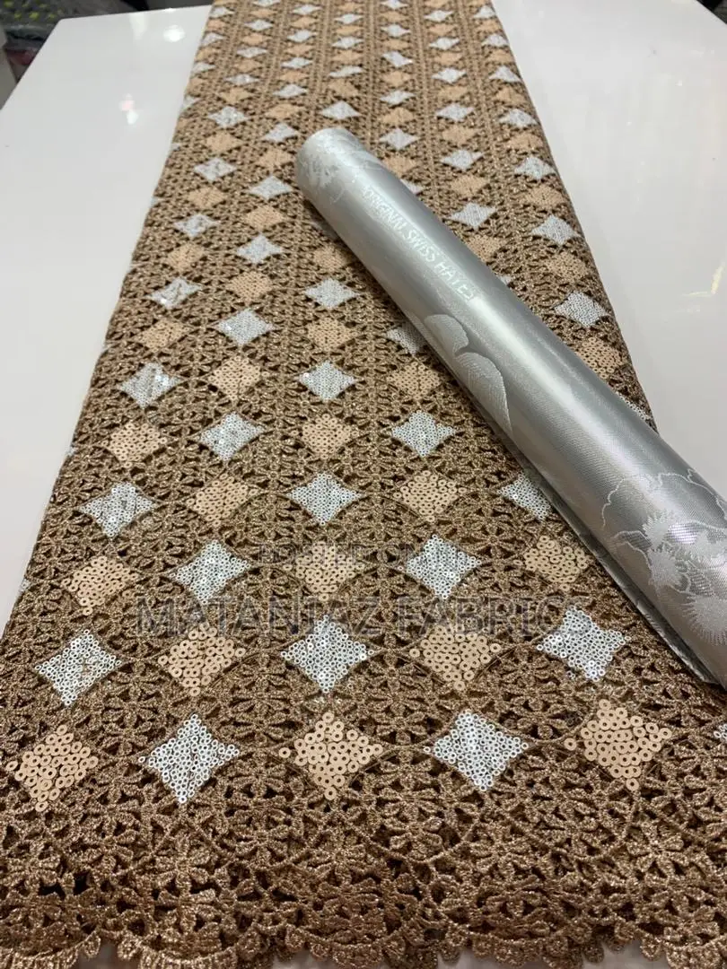 Sequin Lace Fabric | Premium Bridal Asoebi Material