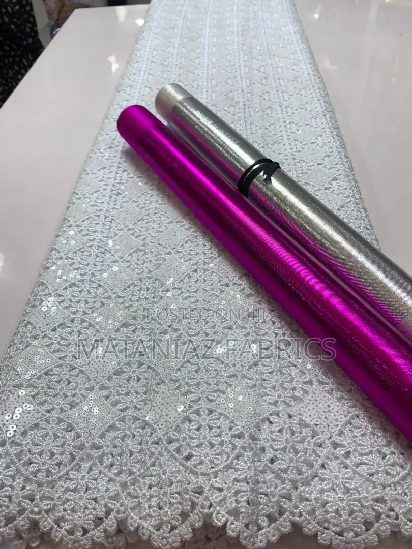 Sequin Lace Fabric | Premium Bridal Asoebi Material