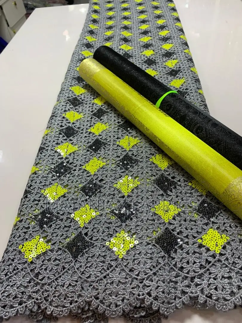 Sequin Lace Fabric | Premium Bridal Asoebi Material