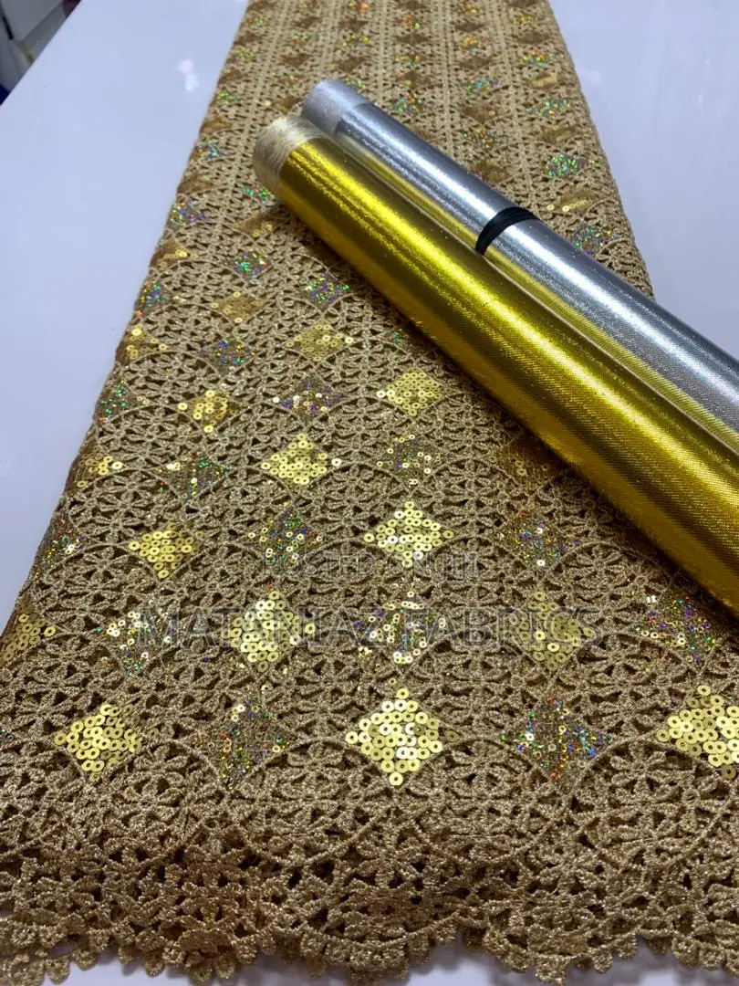 Sequin Lace Fabric | Premium Bridal Asoebi Material