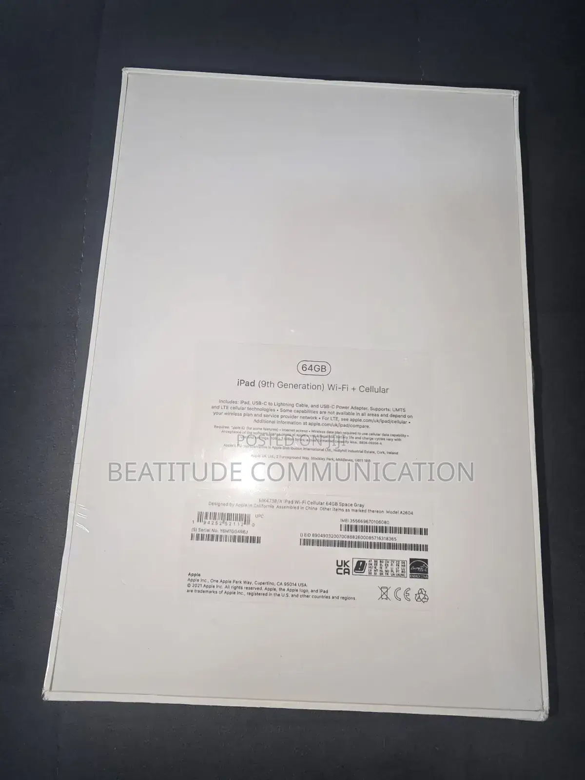 New Apple iPad 10.2 (2021) 64 GB Gray