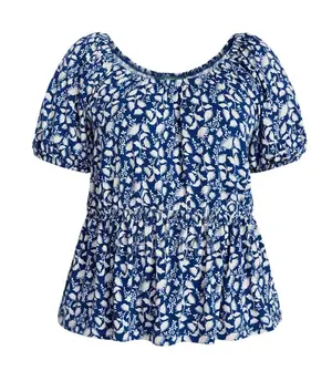 Terra Sky Women's Plus( Extra Size ) Peplum Top With (Cool on Skin )