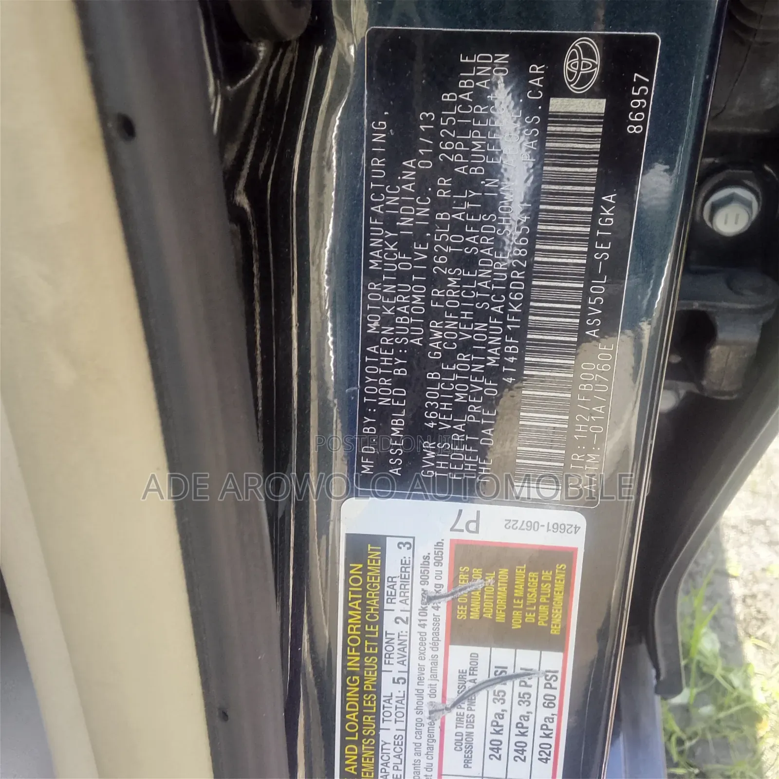 Toyota Camry 2013 Black