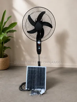 Charweek 16-Inch Solar Rechargeable Standing Fan