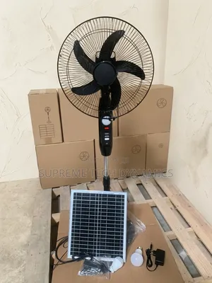 Charweek 16-Inch Solar Rechargeable Standing Fan