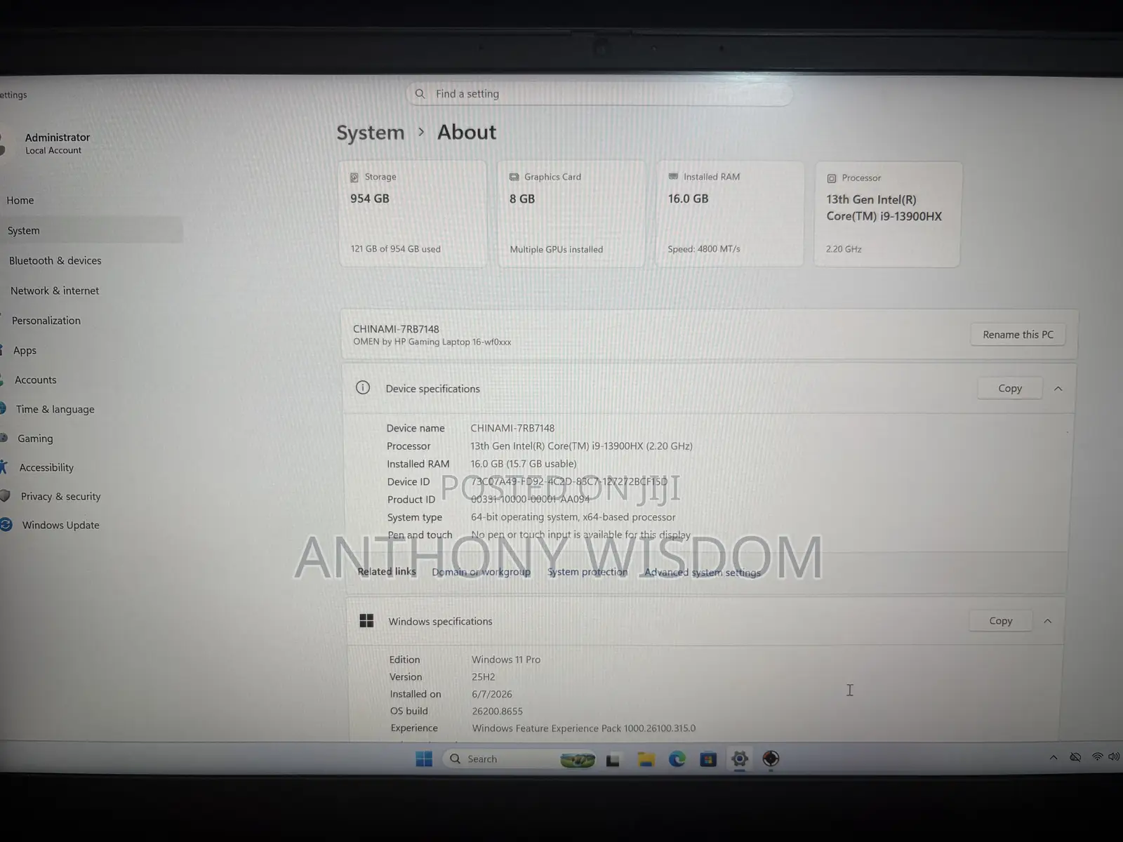 Laptop HP Omen 16 16GB Intel Core i9 SSD 1T