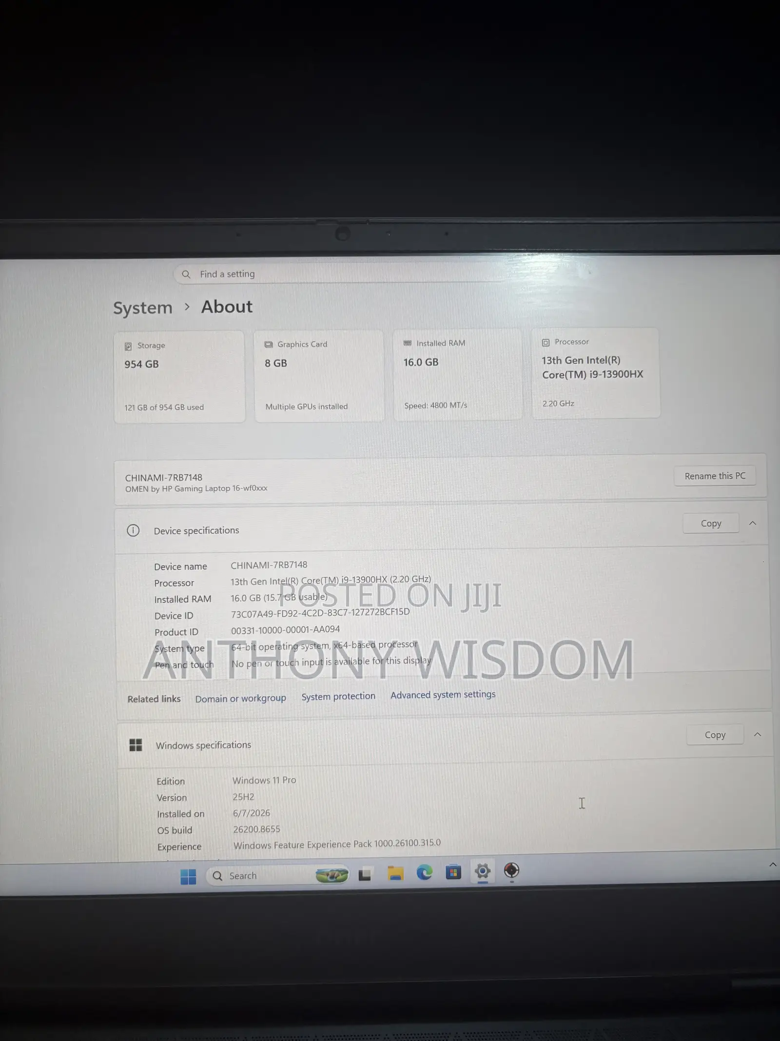Laptop HP Omen 16 16GB Intel Core i9 SSD 1T
