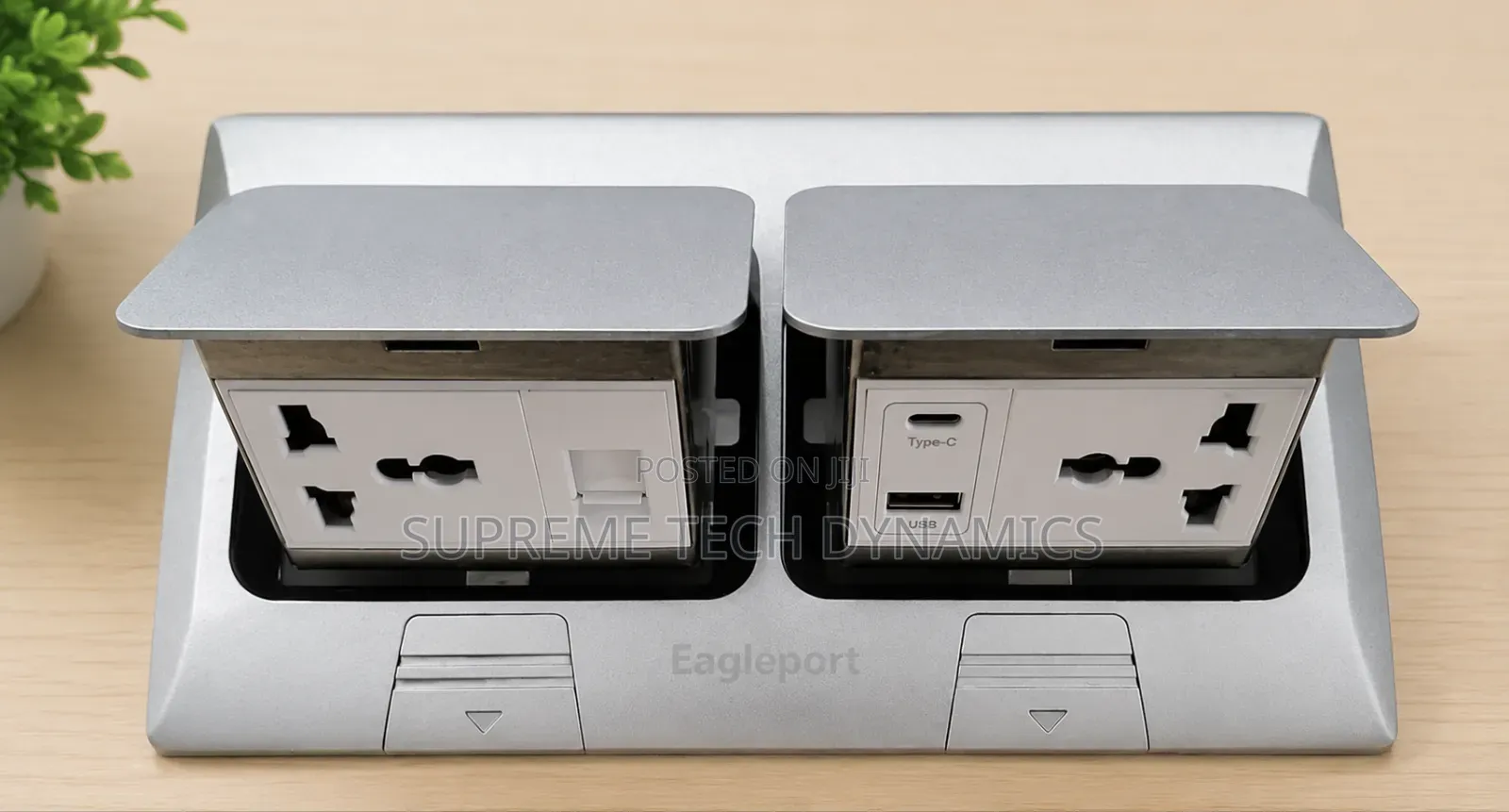 Dual Pop-Up Desk Socket With Usb Type-C
