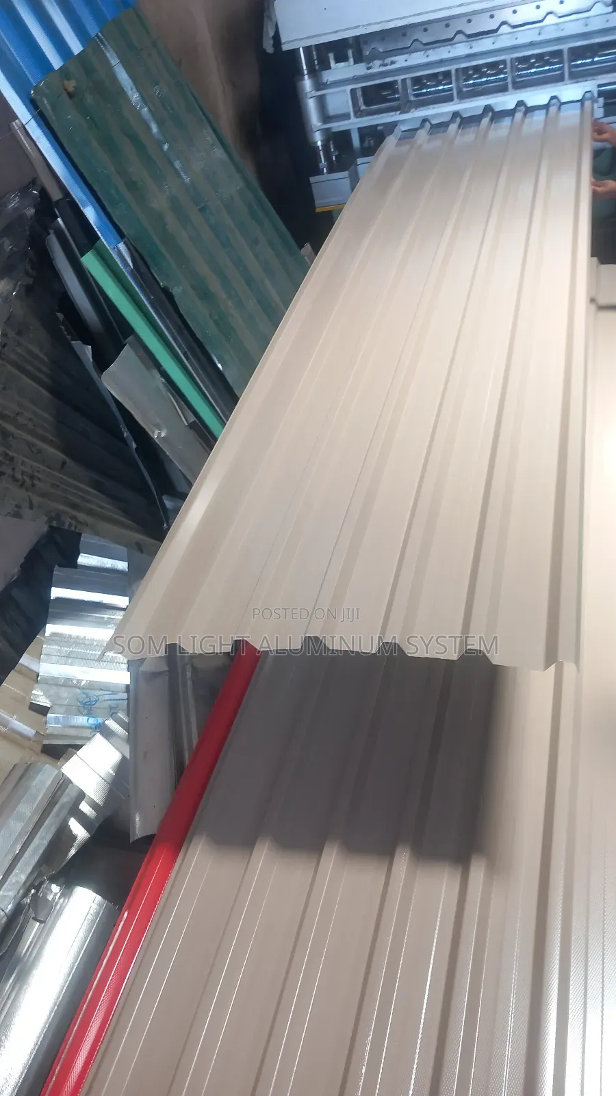Normal Corrugation 0.70 Beige Color Oven Bake Material