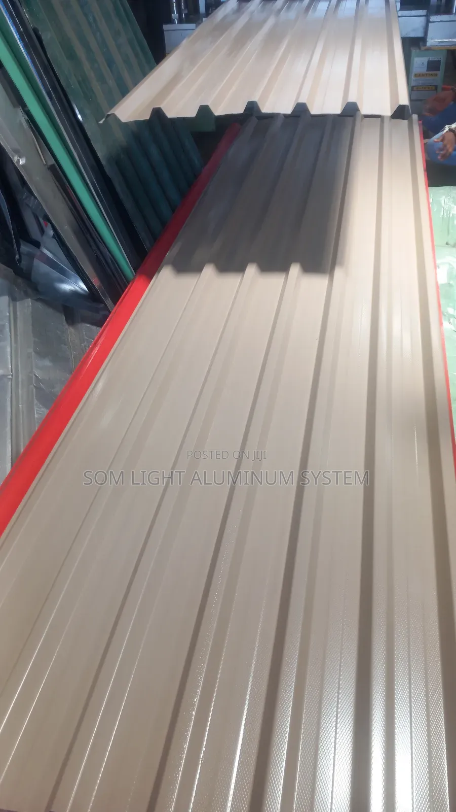 Normal Corrugation 0.70 Beige Color Oven Bake Material