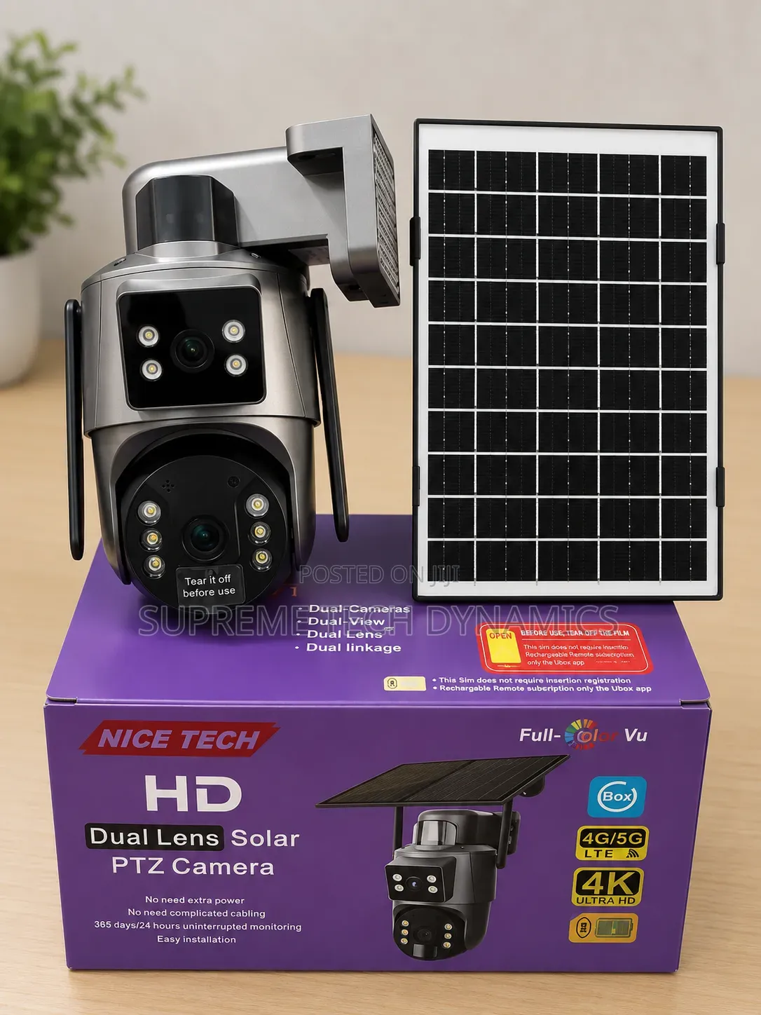 Sd450 Dual Lens Ubox Solar PTZ Camera