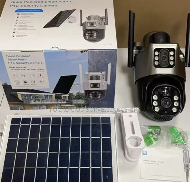 V380 Pro Solar Powered 4g Dual-Security Camera System