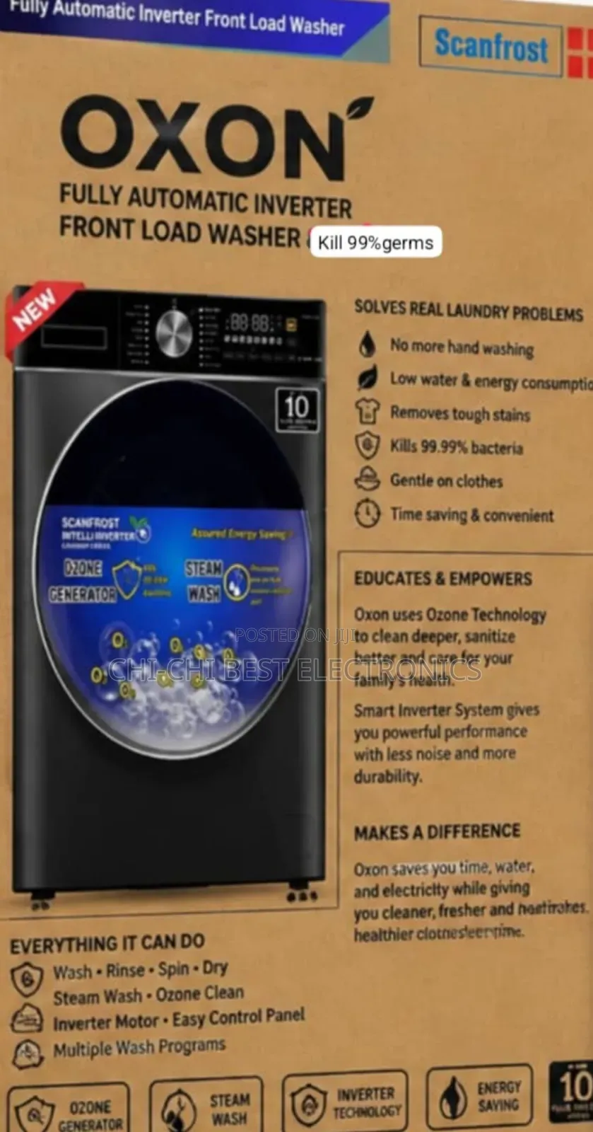 Inverter Germ Killer,Steam Ozone Energy Saving Washing Machine