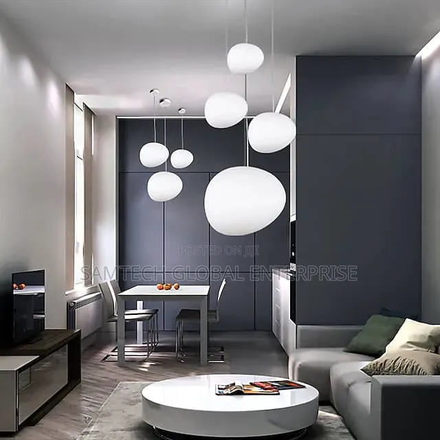 Modern Opal Globe Pendant Chandelier – Luxury Minimalist Ceiling Light