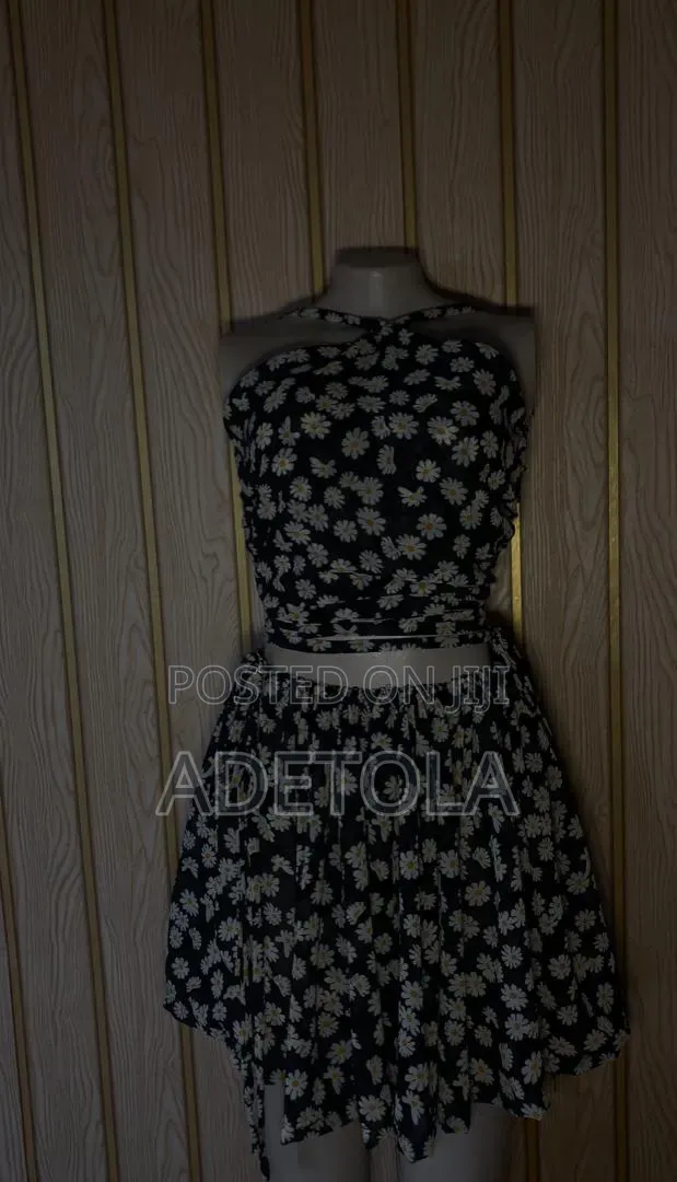Adjustable Skirt With Halterneck Backless Top