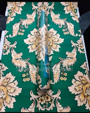 White and Green 3d Floral Wallpaper