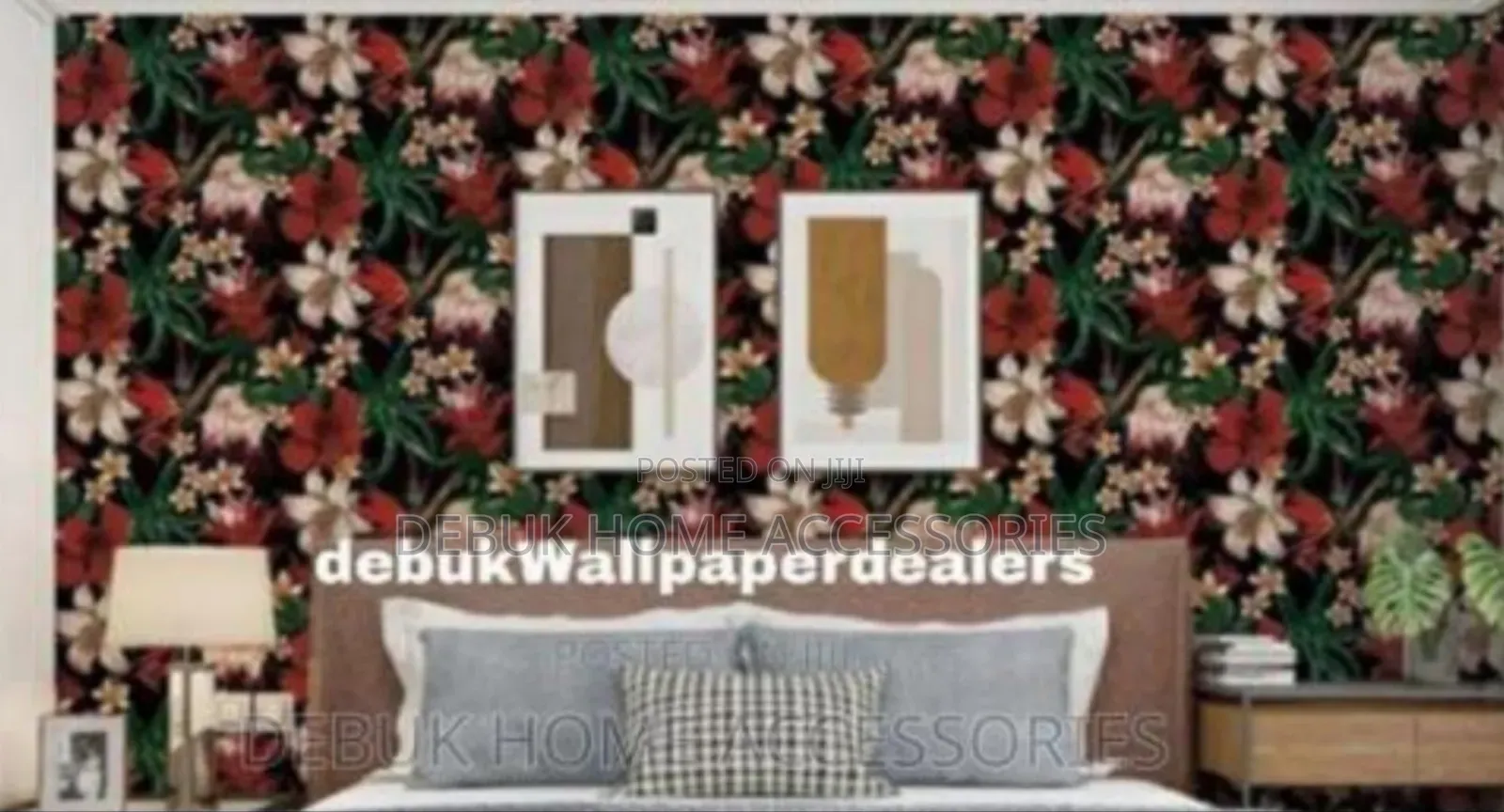 White and Green 3d Floral Wallpaper