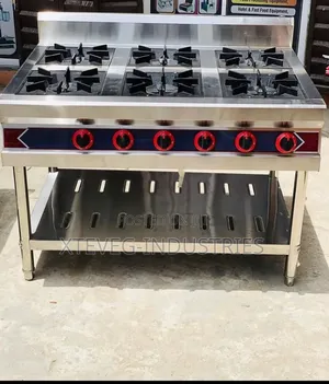 Commercial 6-Burner Gas Cooker With Open Stand