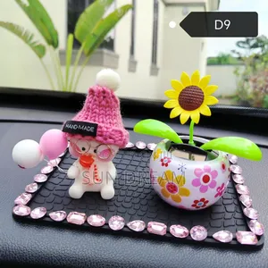 Car Ornaments Sunflower Decoration Solar Energy Moving Flowers Gift