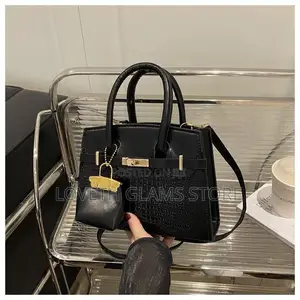 : Unisex Black Crocodile Handbag - Brand New | ₦18,000