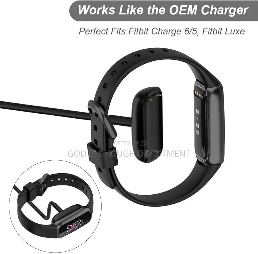Original Fitbit Charge 5/ Charge 6 and Luxe Smartwatch Charger (Usb)