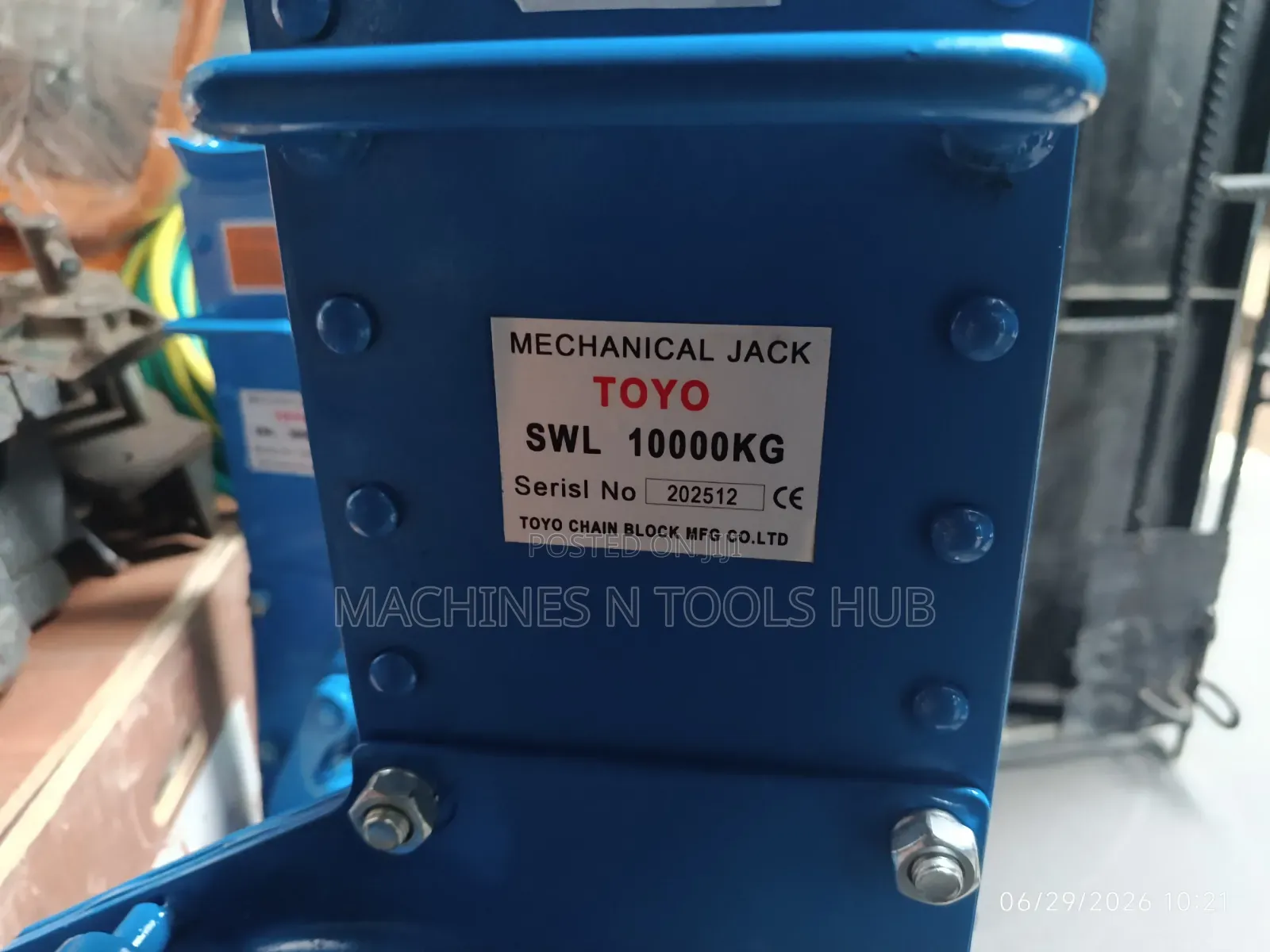 10000kg Toyo Mechanical Jack