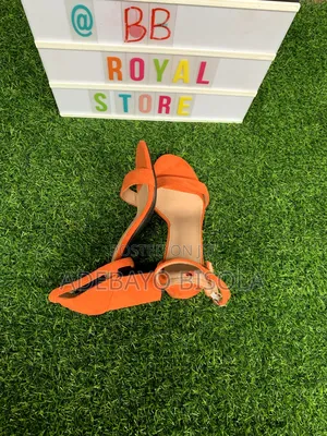 Size 36/37 Orange Chunky Heels