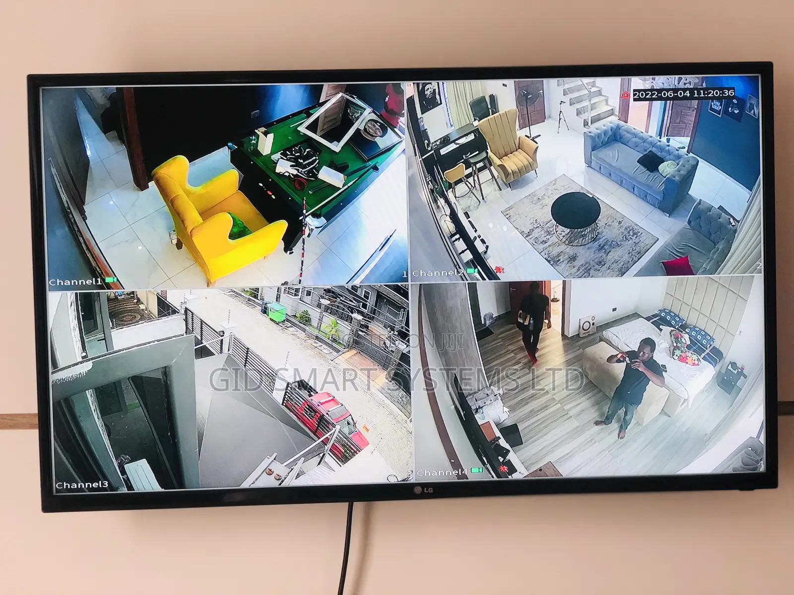 4 Channel DVR With 4 Cameras Installation