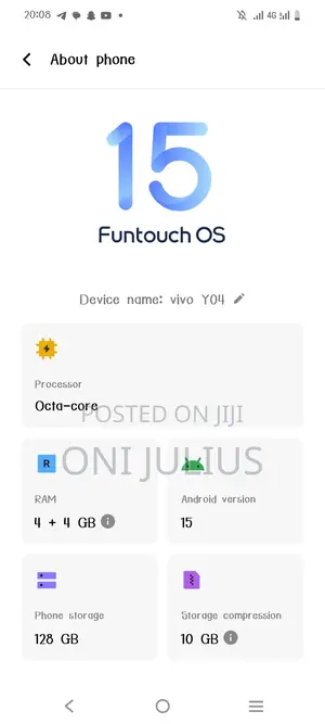 Vivo Y04 128 GB Gold