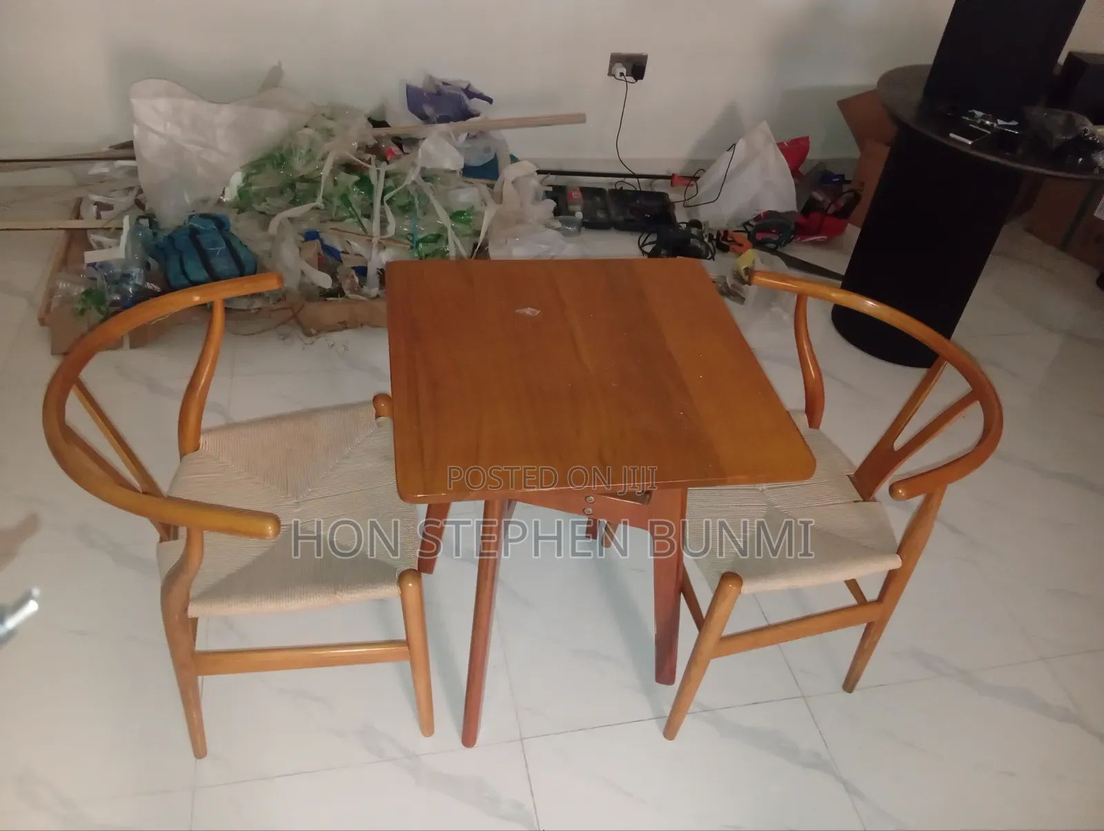 Modern Wooden Dining Table Set With 2 Chairs