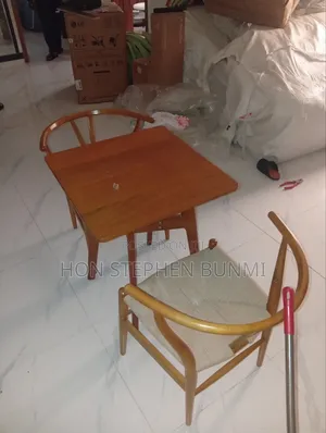 Modern Wooden Dining Table Set With 2 Chairs