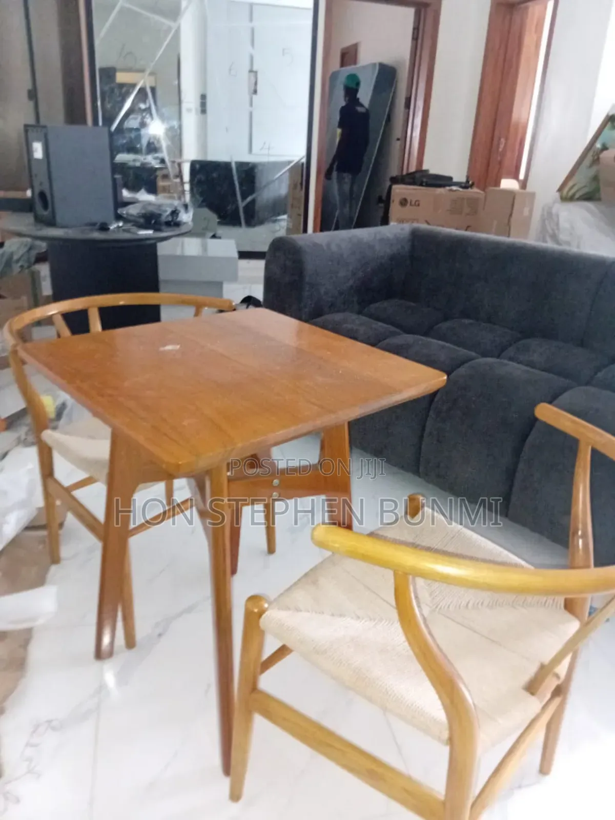 Modern Wooden Dining Table Set With 2 Chairs